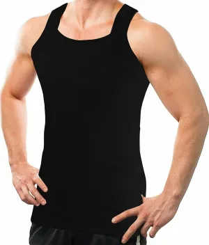 2-4 Packs Men's G-Unit Style Cotton Tank Tops Square Cut Muscle Rib A-Shirts