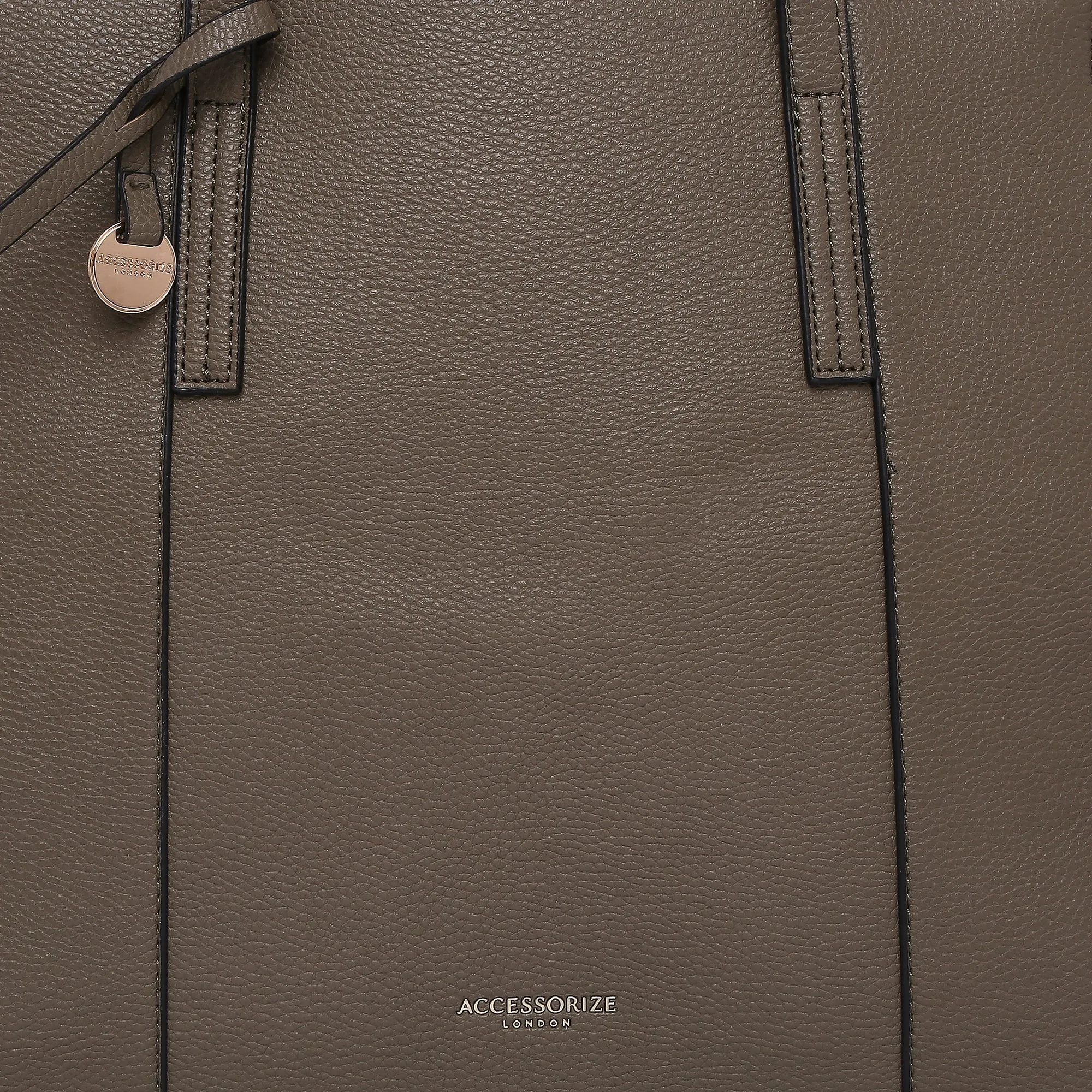 Accessorize London Women's Faux Leather Khaki Lauren Workbag