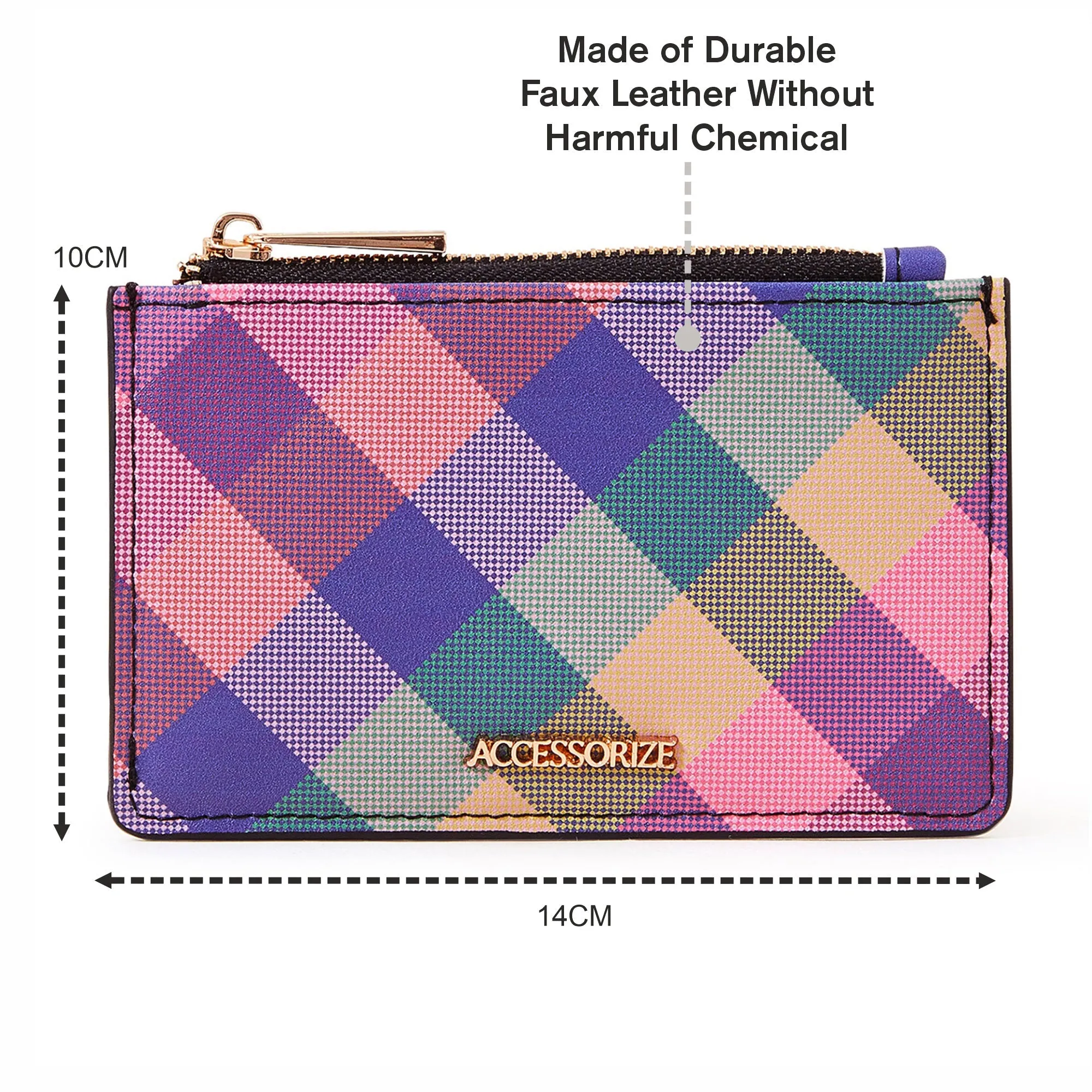 Accessorize London Women's Multi
Check Printed Cardholder