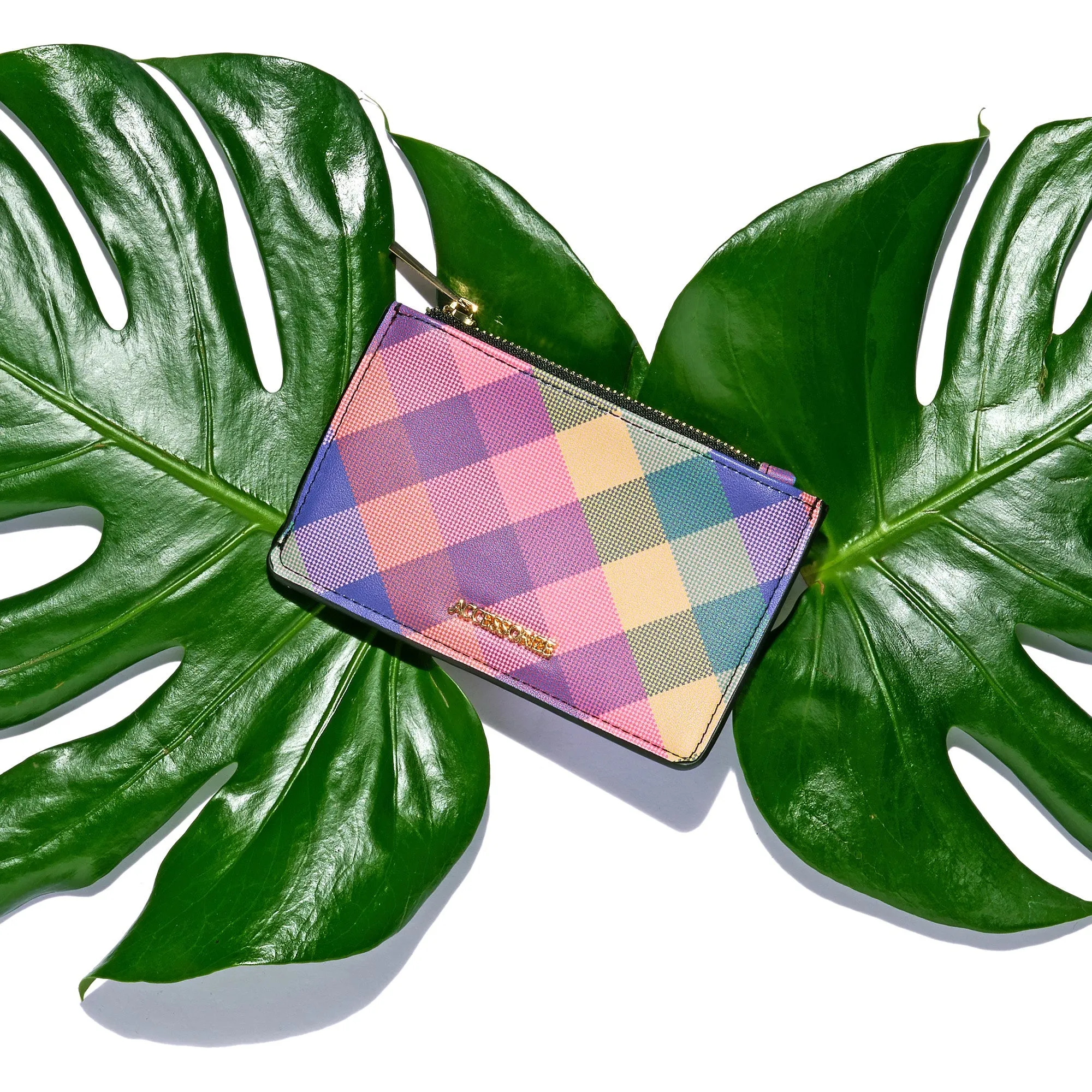 Accessorize London Women's Multi
Check Printed Cardholder