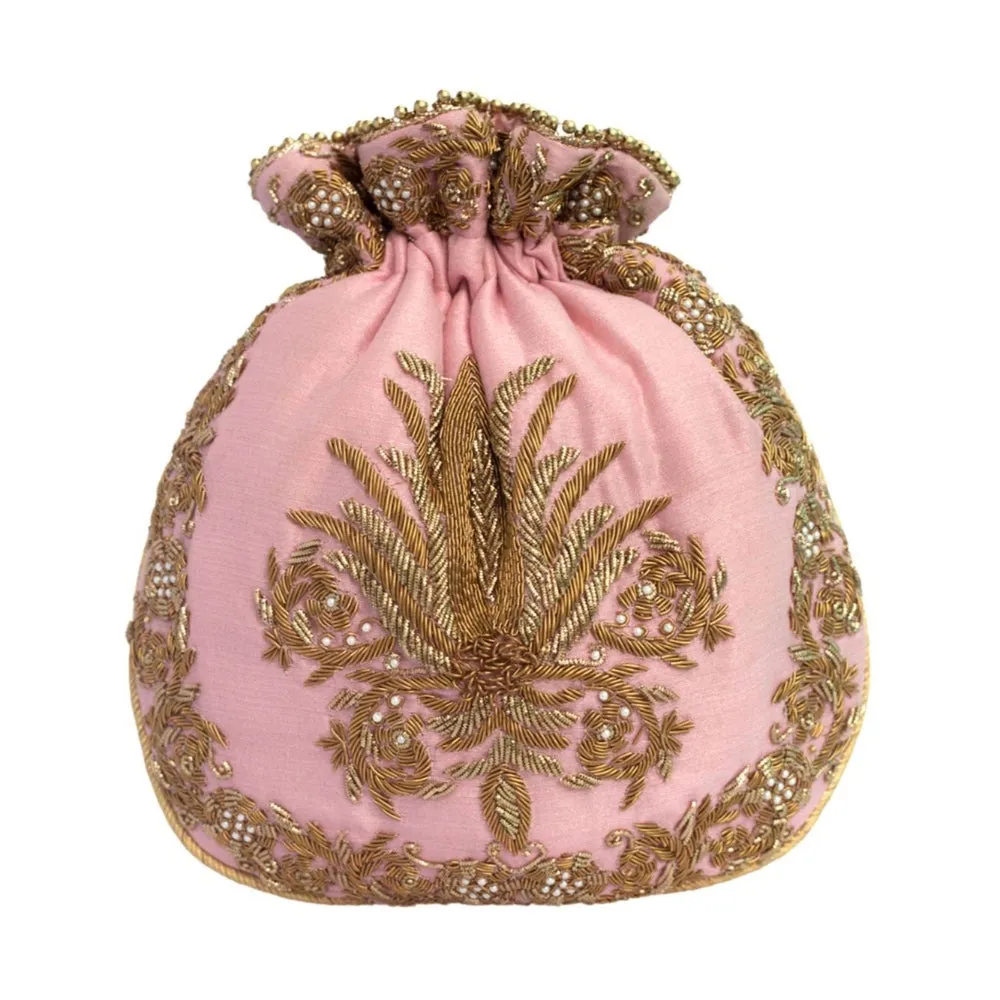 Adora By Ankita Light Pink Fleur De Lis Bag