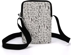 Aesthetic Floral Crossbody Bags for Women Sling Bag Multi Waterproof Small Shoulder Sling Purse Bag with Adjustable Strap Cell Phone Bags for Women Girls Friends Sister Camping Travel Work Friendship