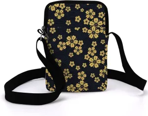 Aesthetic Floral Crossbody Bags for Women Sling Bag Multi Waterproof Small Shoulder Sling Purse Bag with Adjustable Strap Cell Phone Bags for Women Girls Friends Sister Camping Vacation Friendship
