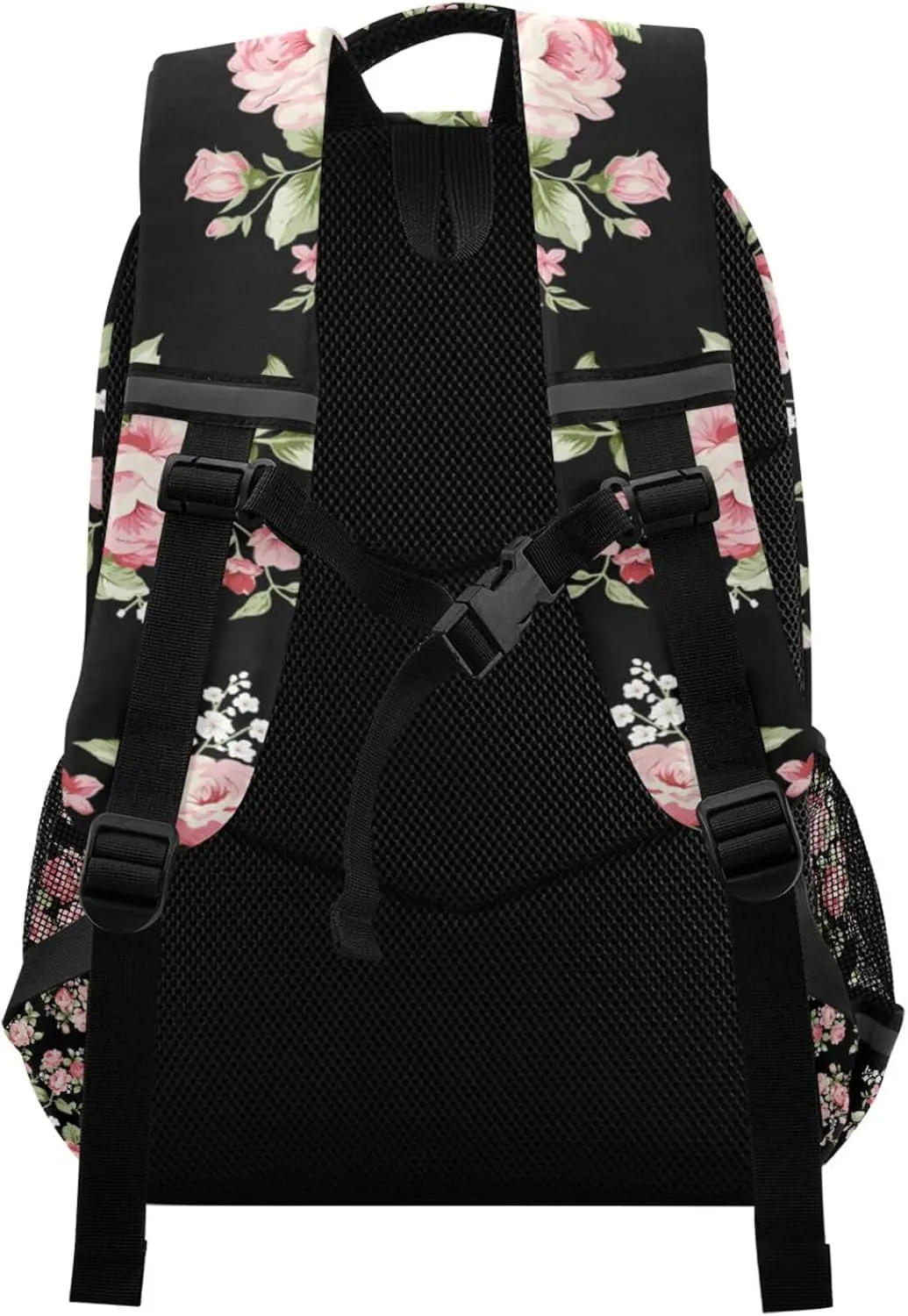 ALAZA Pink Rose Flower Floral Backpacks Travel Laptop Daypack School Book Bag for Men Women Teens Kids