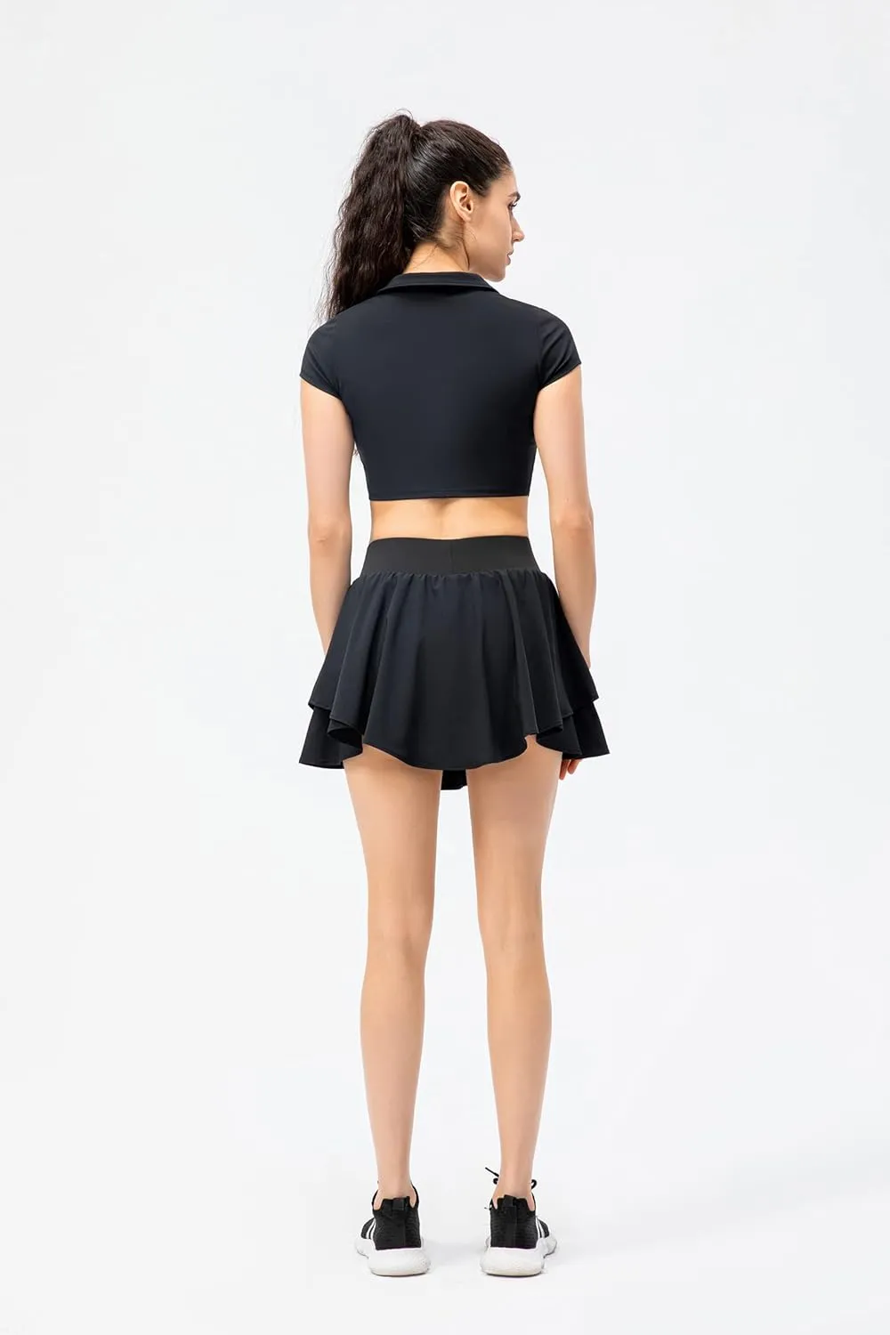 Amxiway Women's Tennis Skirt Golf Skorts Athletic Skirts with Shorts High Waisted Skirts Pockets Running Gym Workout Sports