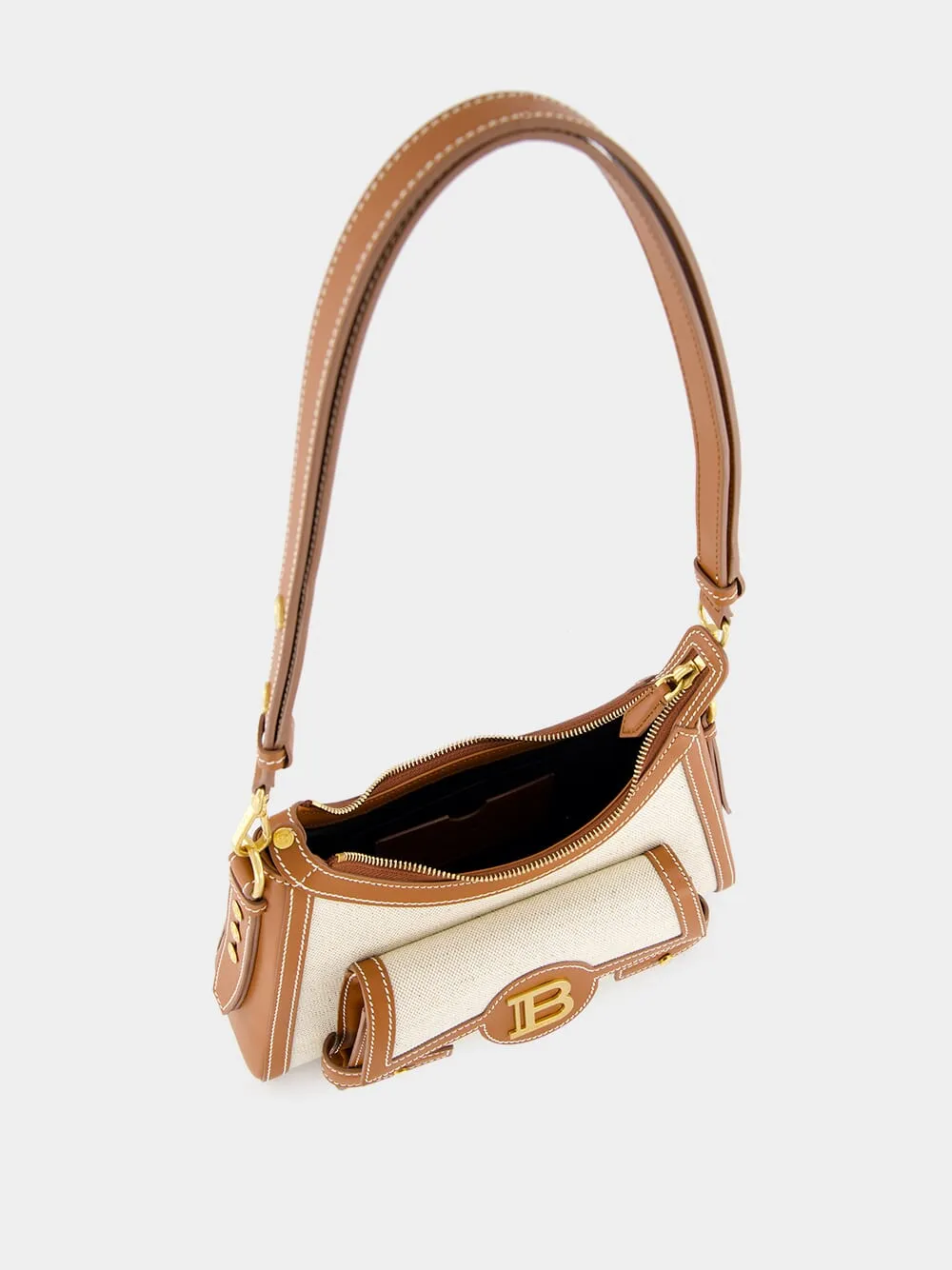 B-Buzz Hobo Bag in Leather and Canvas