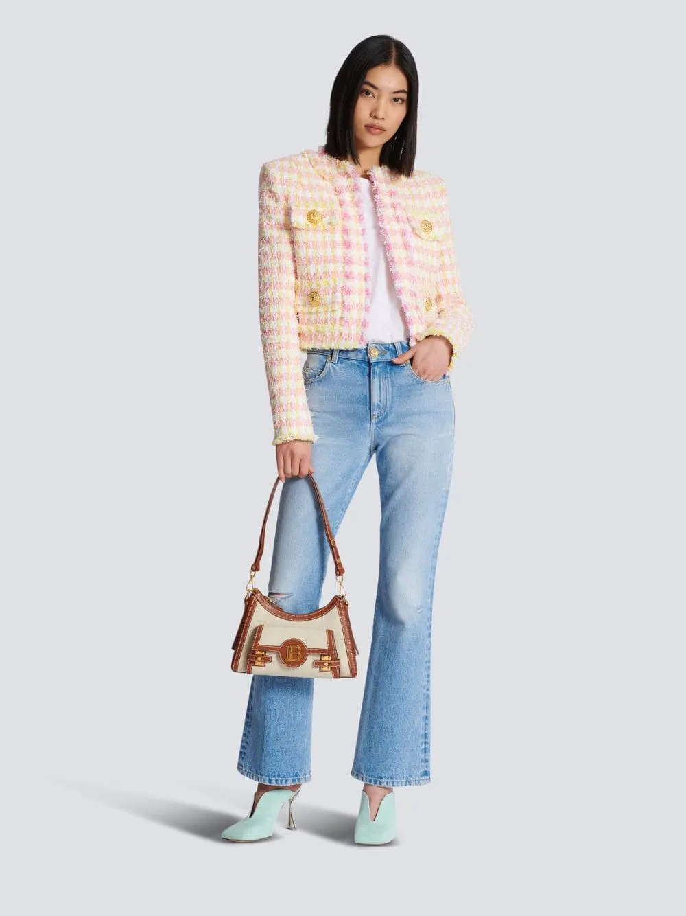 B-Buzz Hobo Bag in Leather and Canvas