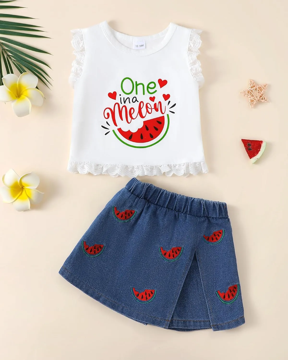 Baby Girl Clothes Toddler Girl Outfits Summer Kids Sleeveless Lace Tank Top Little Girls Denim Skort Skirt Shorts Sets