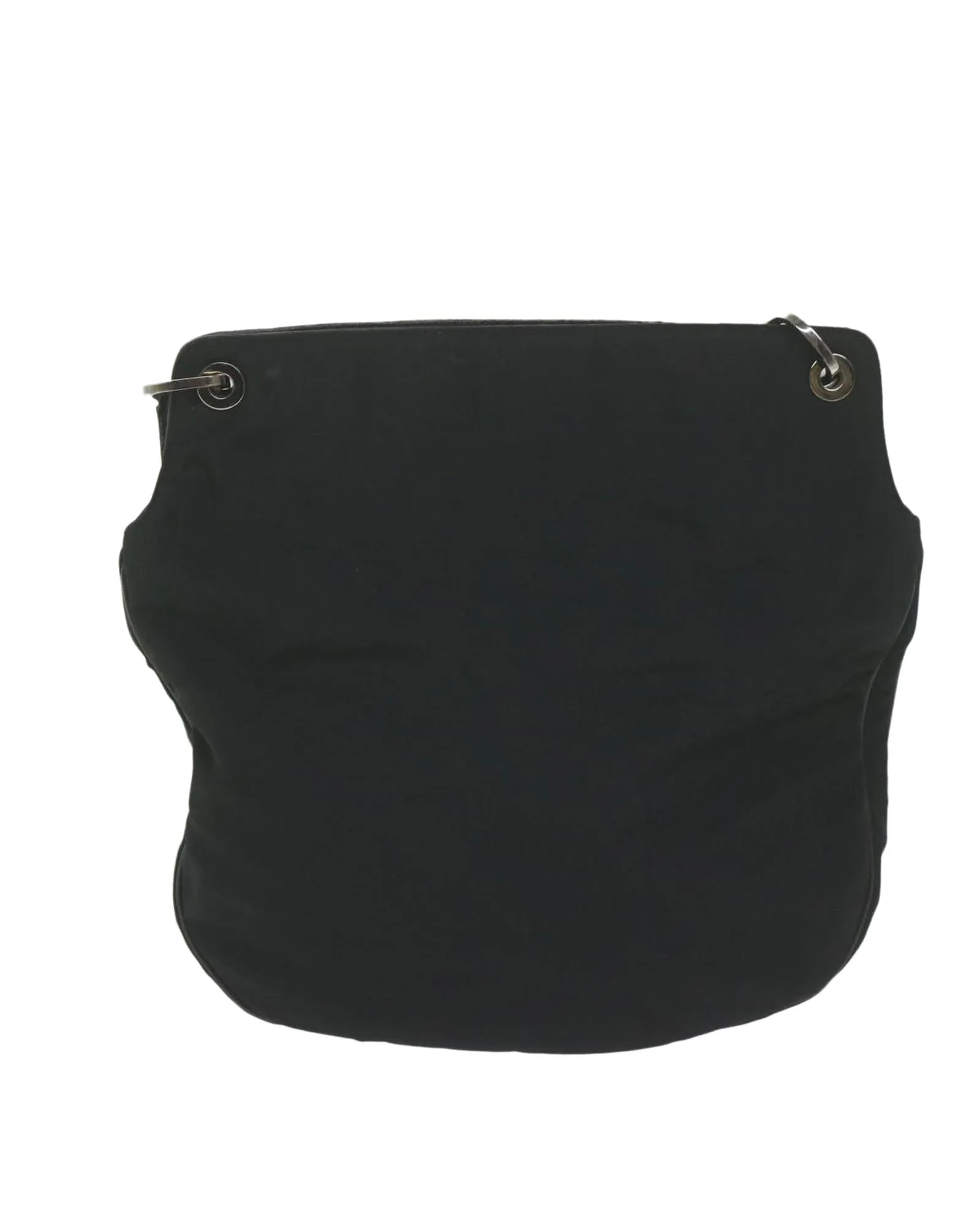 Black Nylon Leather Shoulder Bag - Italian Made