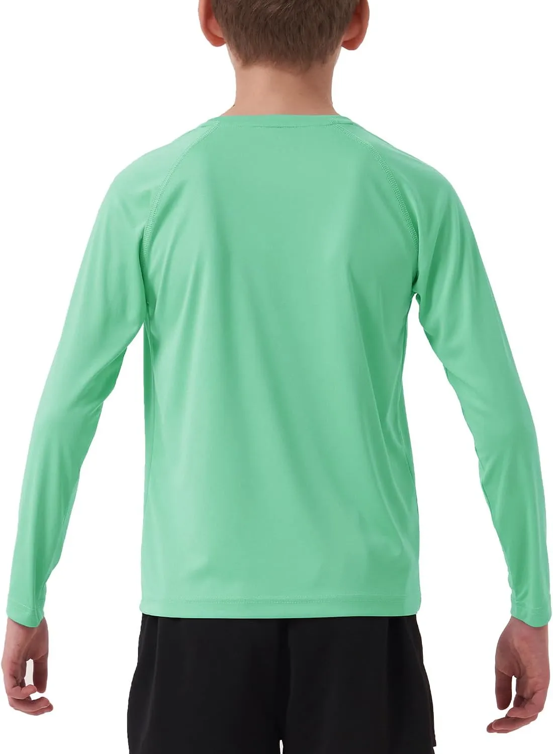 Boys Girls Long Sleeve Sun Shirts Rashguard UPF50 UV Quick Dry Athletic Hiking Fishing Golf Workout Play Water Size 6-14
