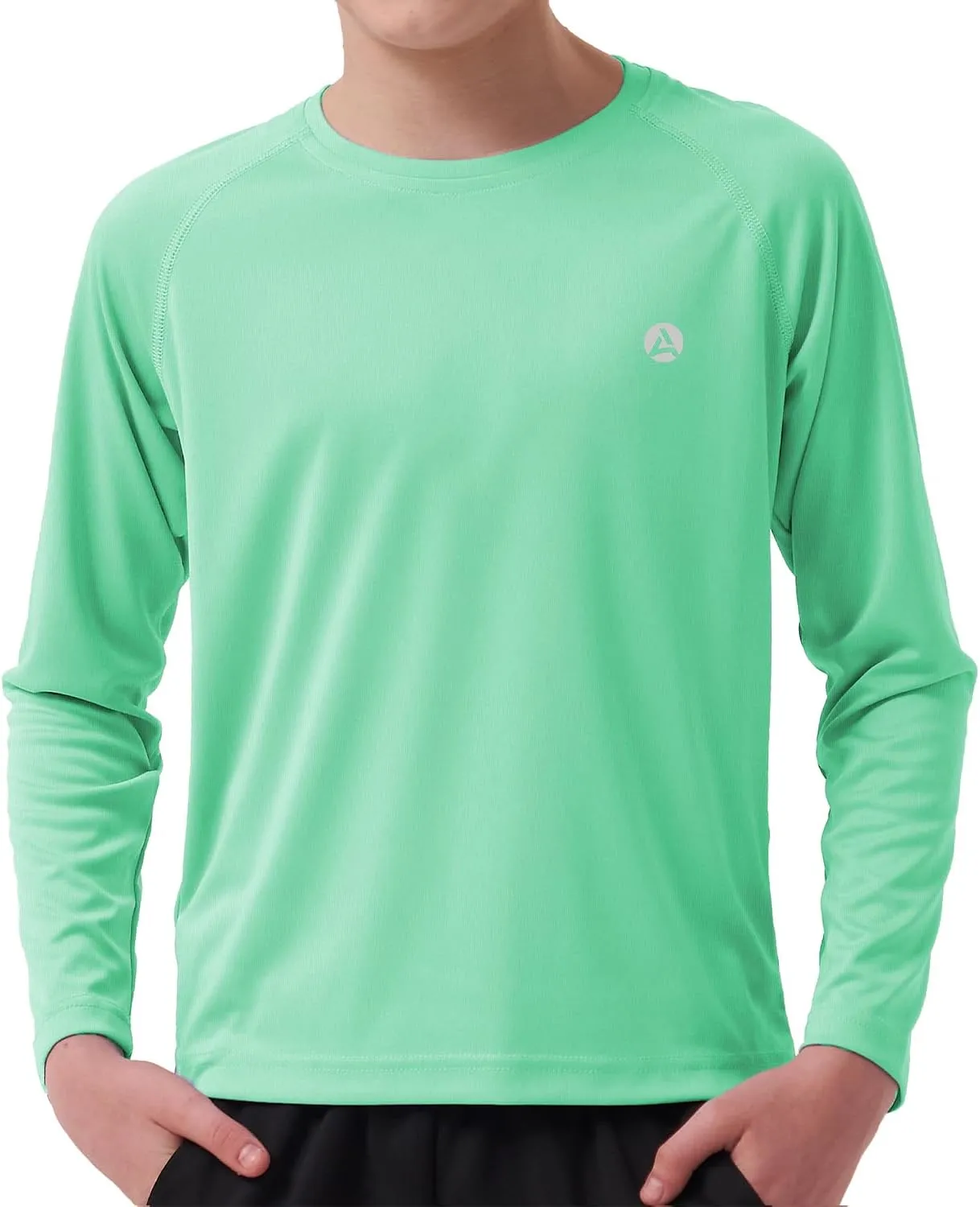 Boys Girls Long Sleeve Sun Shirts Rashguard UPF50 UV Quick Dry Athletic Hiking Fishing Golf Workout Play Water Size 6-14