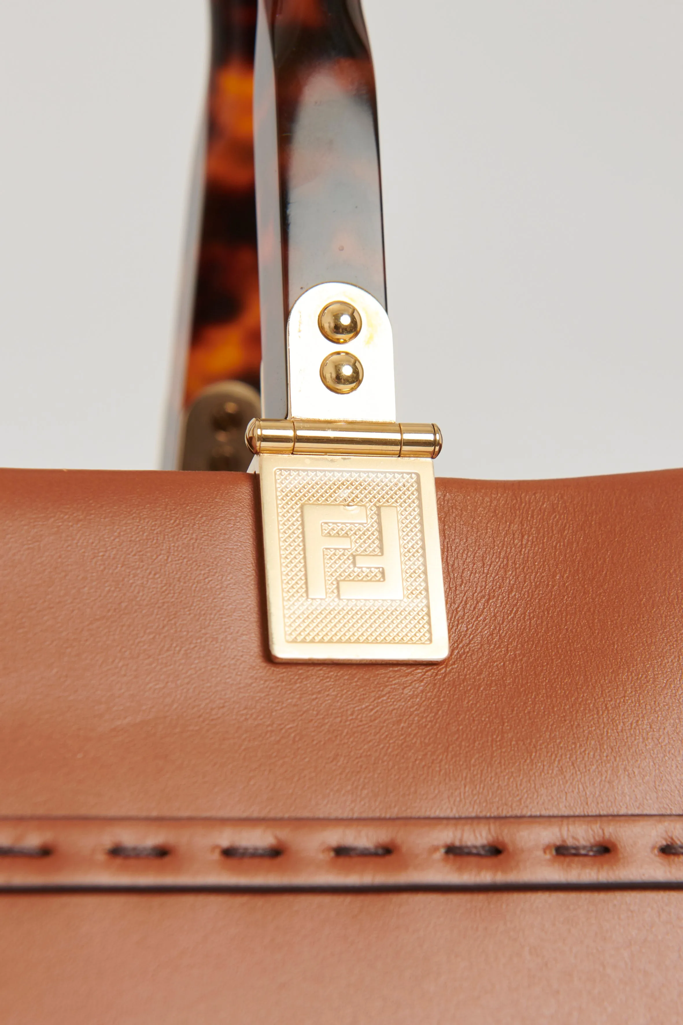 Brown Calfskin Preowned Sunshine Shopper