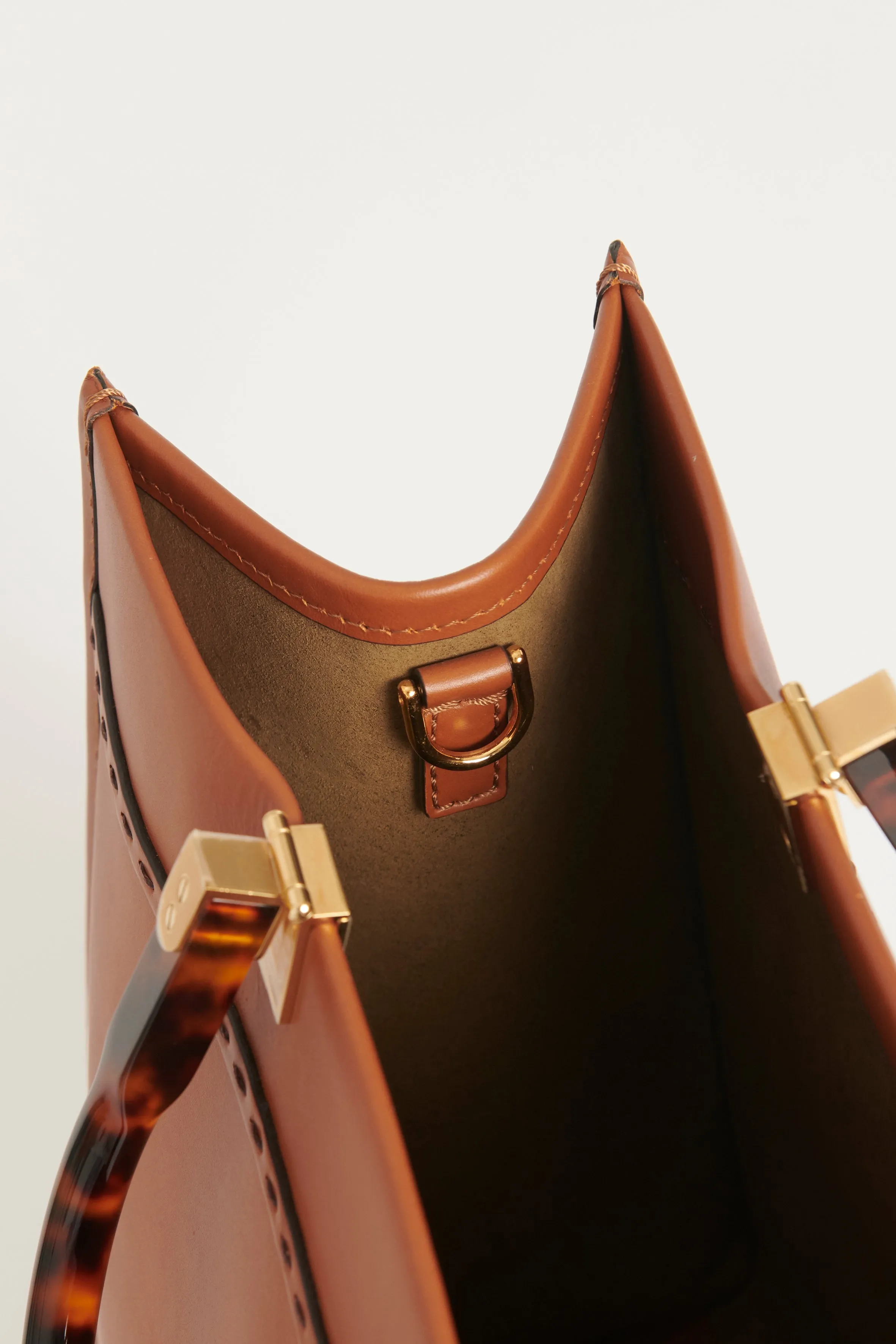 Brown Calfskin Preowned Sunshine Shopper