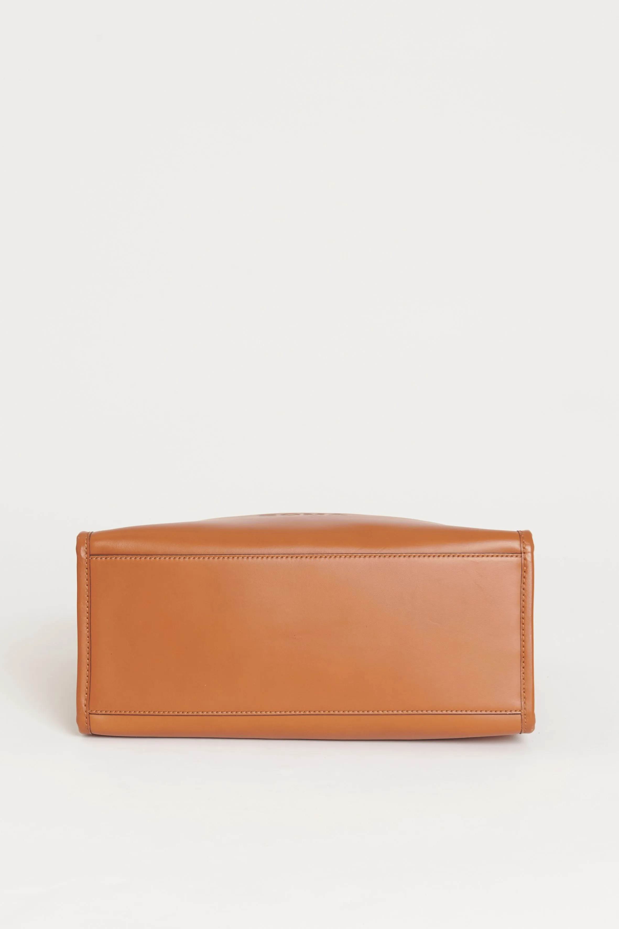 Brown Calfskin Preowned Sunshine Shopper
