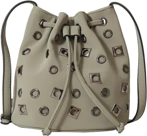 Bucket Bags for Women, Studded Purse Mini Leather Hobo Bag Y2K Trendy Studded Crossbody Bucket Handbags