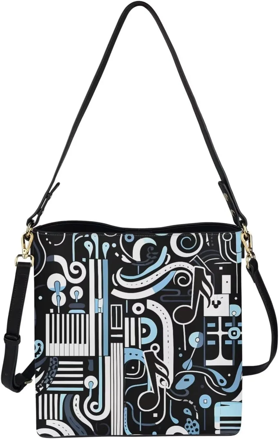 Bucket Handbags Hobo Shoulder Bags for Women PU Leather Tote Purse, Large Ladies Crossbody Satchel Bag