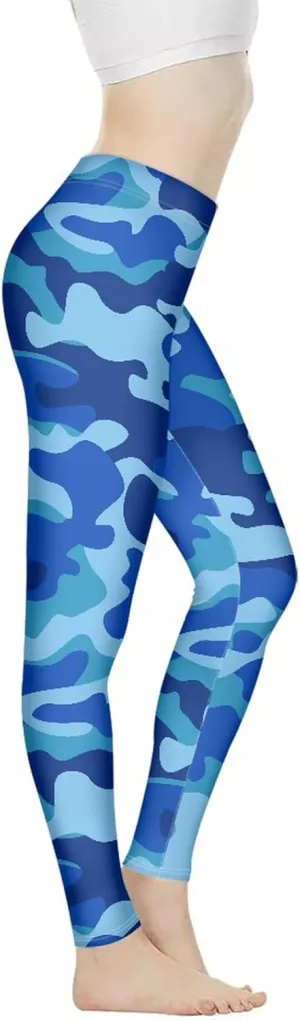 Bulopur Sunflower Workout Legging Pants Full Length, Leopard Women Tummy Control Yoga Pants, Long Leggings for Sport Running