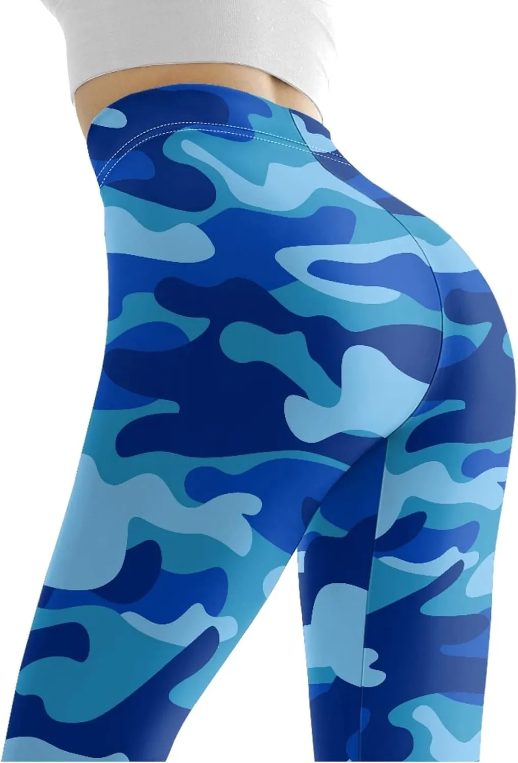 Bulopur Sunflower Workout Legging Pants Full Length, Leopard Women Tummy Control Yoga Pants, Long Leggings for Sport Running