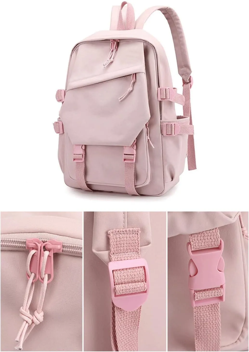 Capybara Backpack Cute Funny Mochila Capybara Kawaii Utility Kapibara Daypack Cartoon Going Out Travel Laptop Bag(Pink,B)