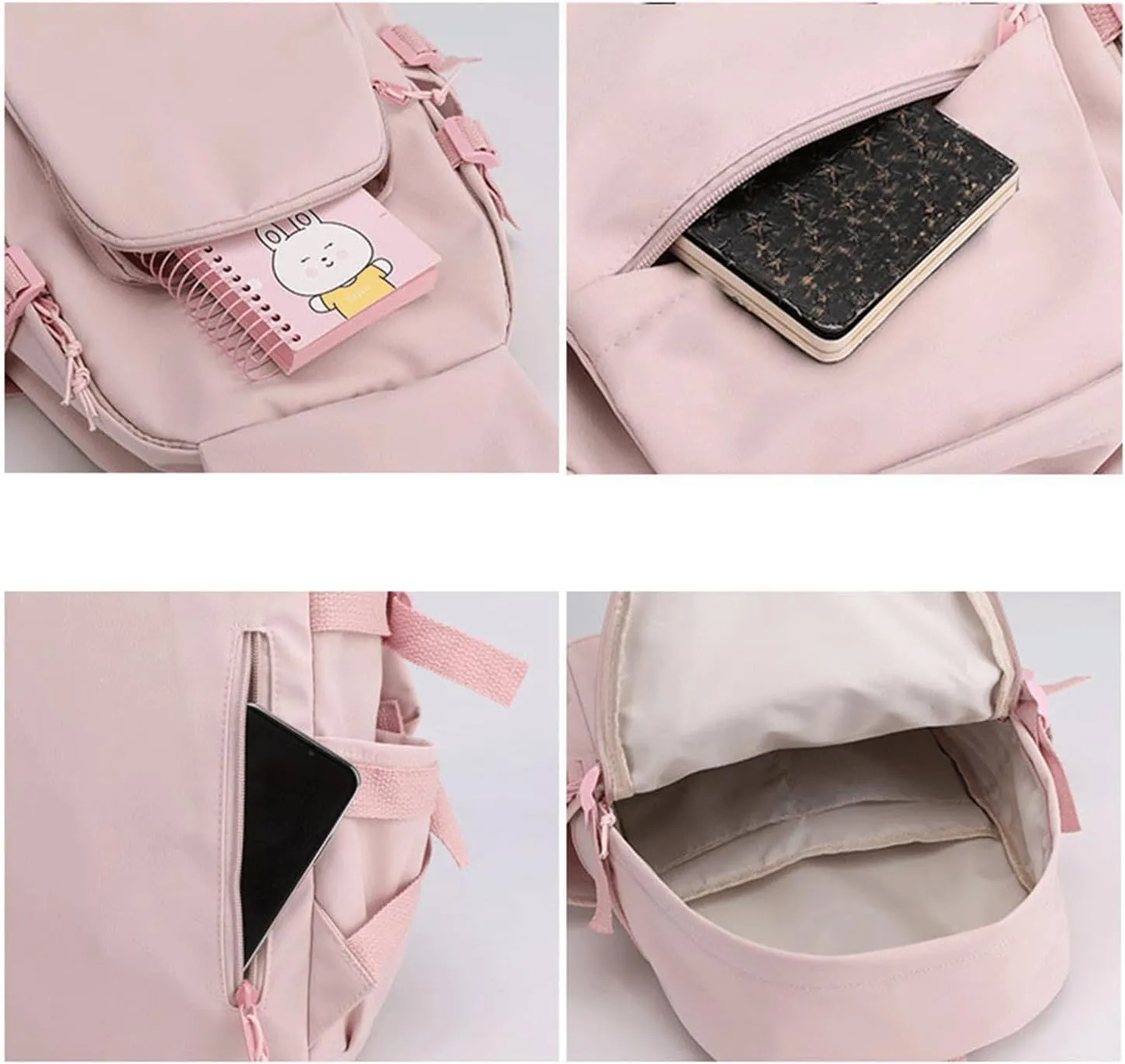 Capybara Backpack Cute Funny Mochila Capybara Kawaii Utility Kapibara Daypack Cartoon Going Out Travel Laptop Bag(Pink,B)
