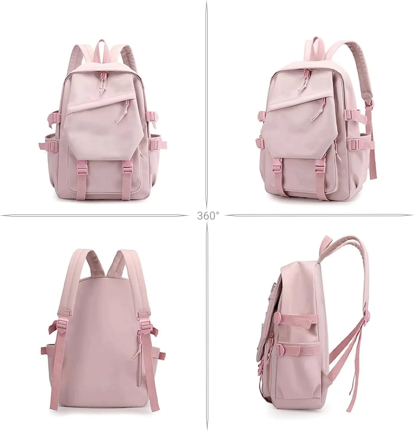Capybara Backpack Cute Funny Mochila Capybara Kawaii Utility Kapibara Daypack Cartoon Going Out Travel Laptop Bag(Pink,B)