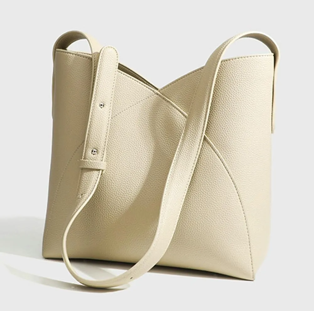 Casual Vegan Leather Shoulder Crossbody Bag for Women Ladies Large Tote Purse Bucket Handbags Trendy Work Satchel
