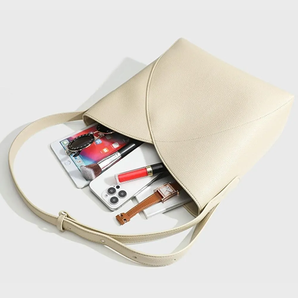Casual Vegan Leather Shoulder Crossbody Bag for Women Ladies Large Tote Purse Bucket Handbags Trendy Work Satchel