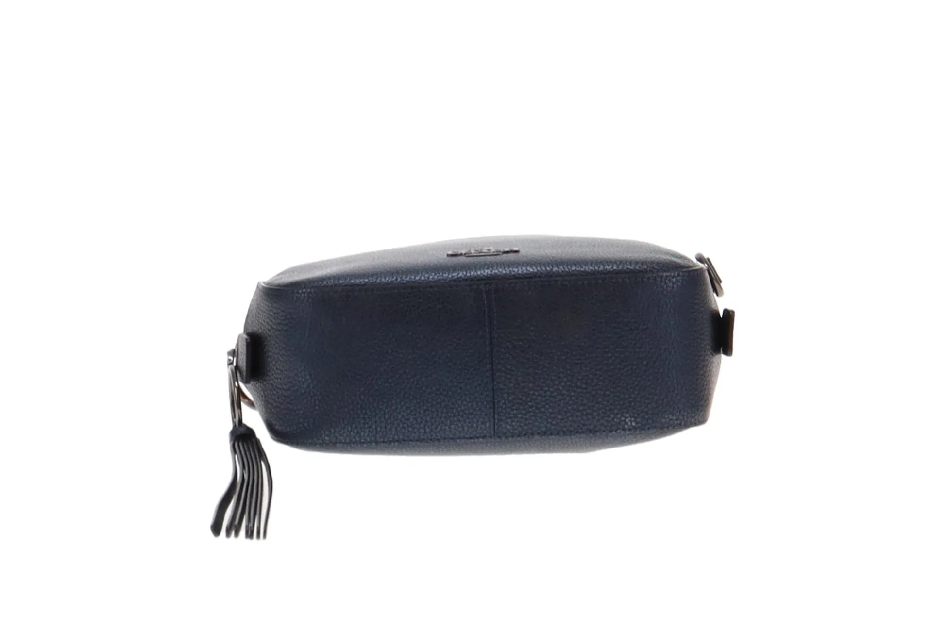 Coach Blue Metallic Leather Camera Bag