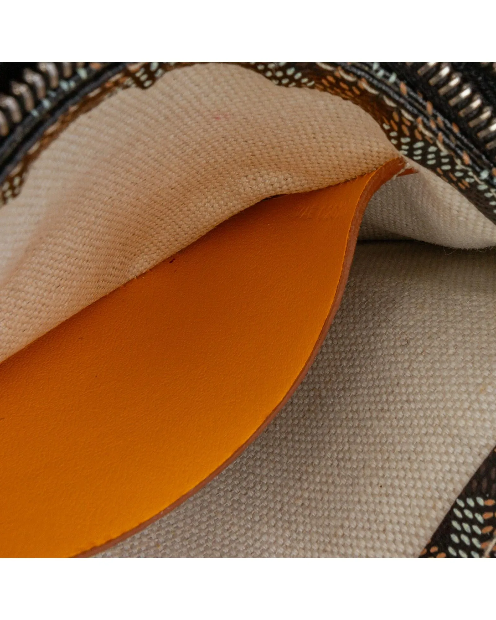 Coated Canvas Wallet with Leather Strap and Snap Closure