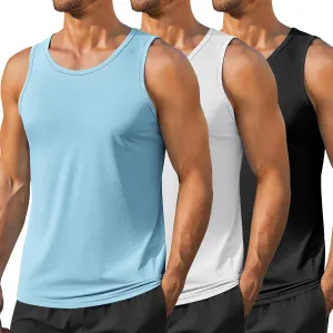 COOFANDY Men's Workout Tank Tops UPF 50  Sleeveless Gym Muscle Shirts Cooling Quick Dry Bodybuilding Tanks for Swim Beach