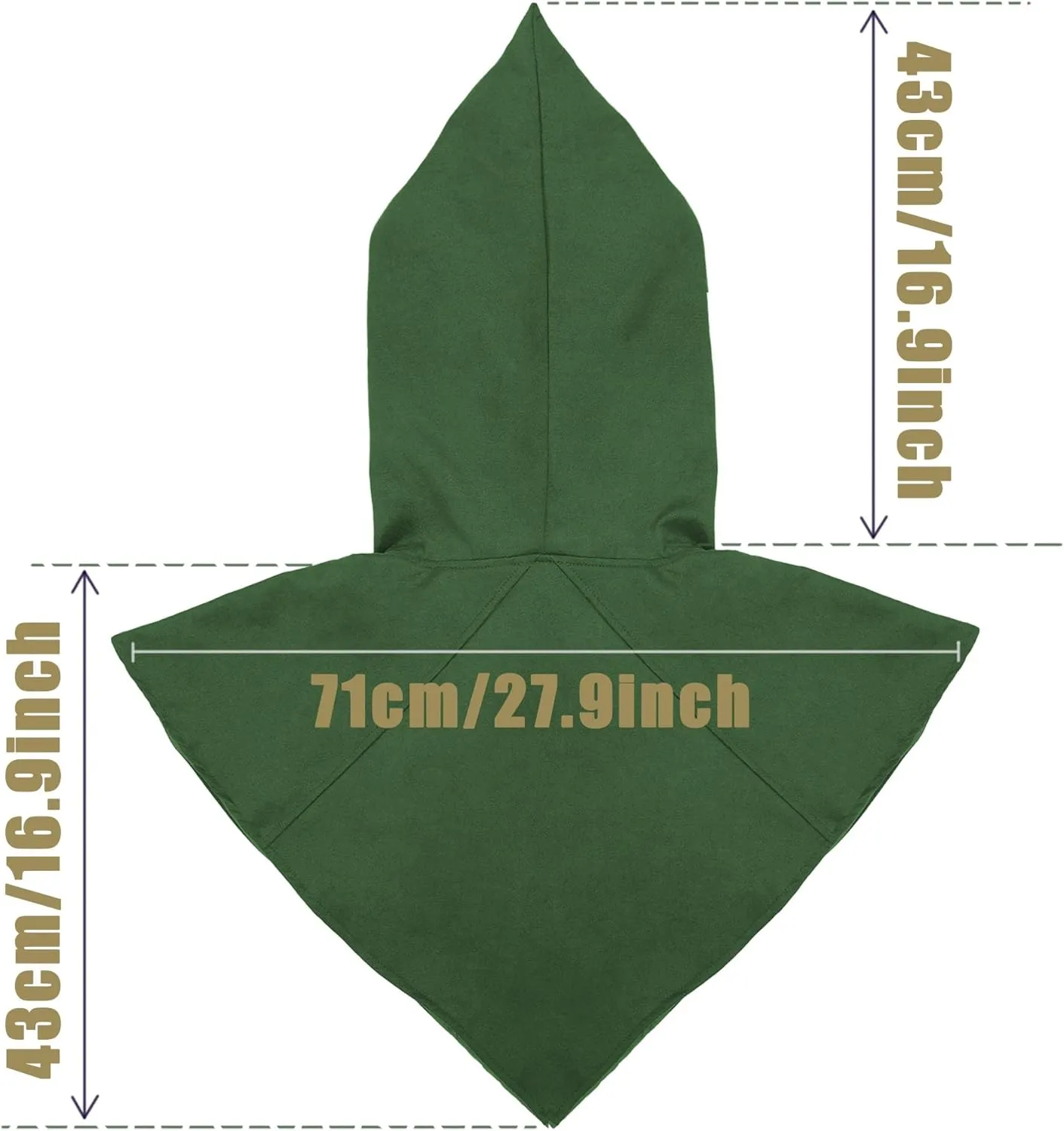 CosInStyle Retro Medieval Hooded Cape for Halloween Cosplay - Compact Renaissance Costume Accessory for Women & Men