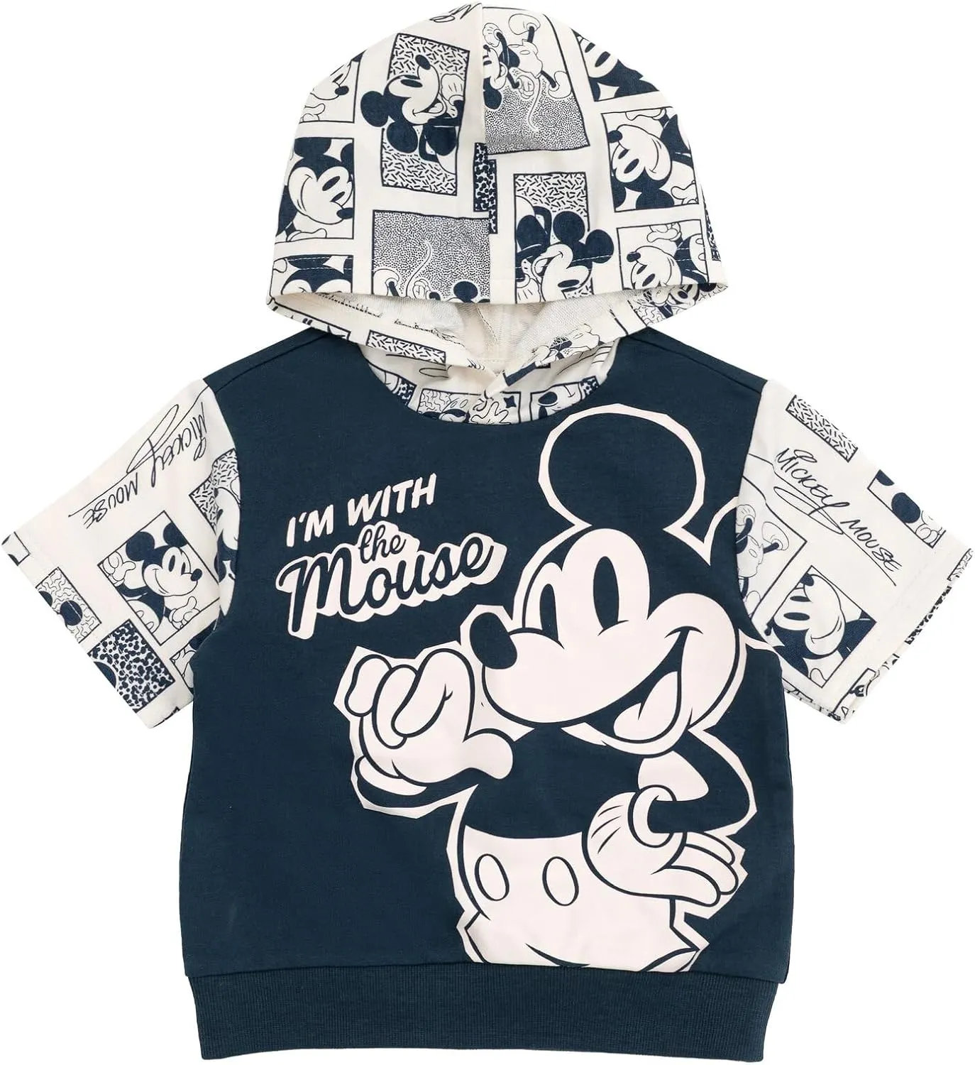 Disney Junior French Terry Pullover Hoodie and Shorts Toddler to Big Kid Sizes (2T - 14-16)