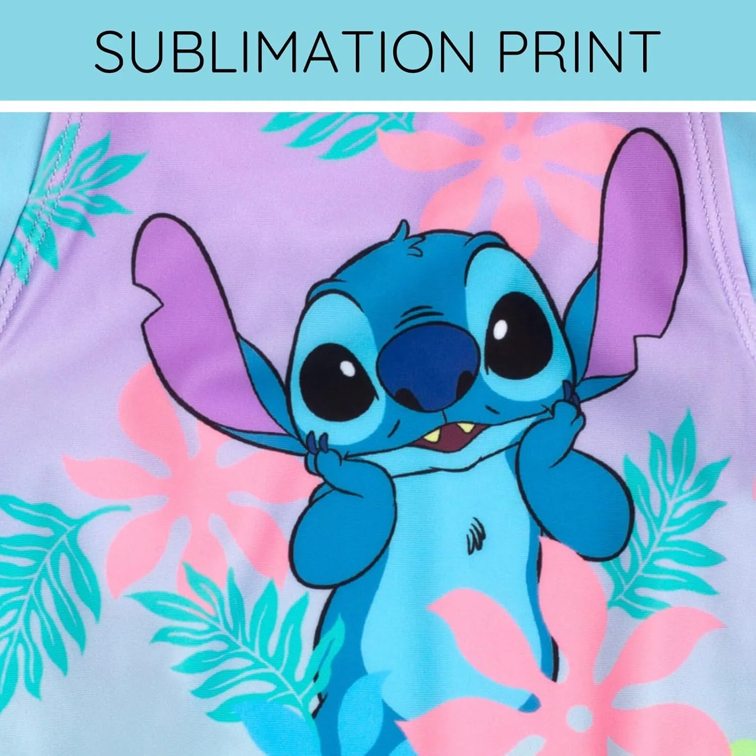 Disney Lilo & Stitch Baby Girls UPF 50  One Piece Bathing Suit Newborn to Infant Sizes (9 Months - 24 Months)