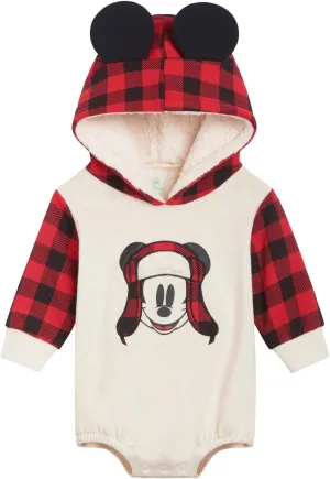 Disney Mickey Mouse Fleece Matching Family Pullover Hoodie & Bodysuit Newborn to Adult Sizes (0-3 Months - 2XL)