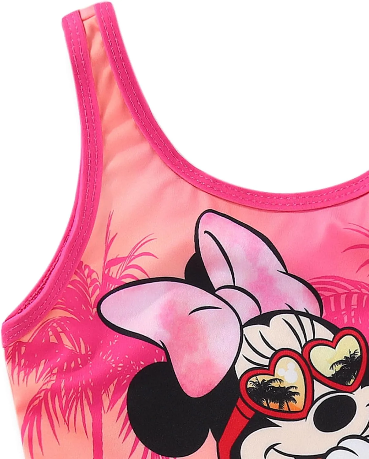 Disney Minnie Mouse Girls UPF 50  One Piece Bathing Suit for Toddler and Big Kids
