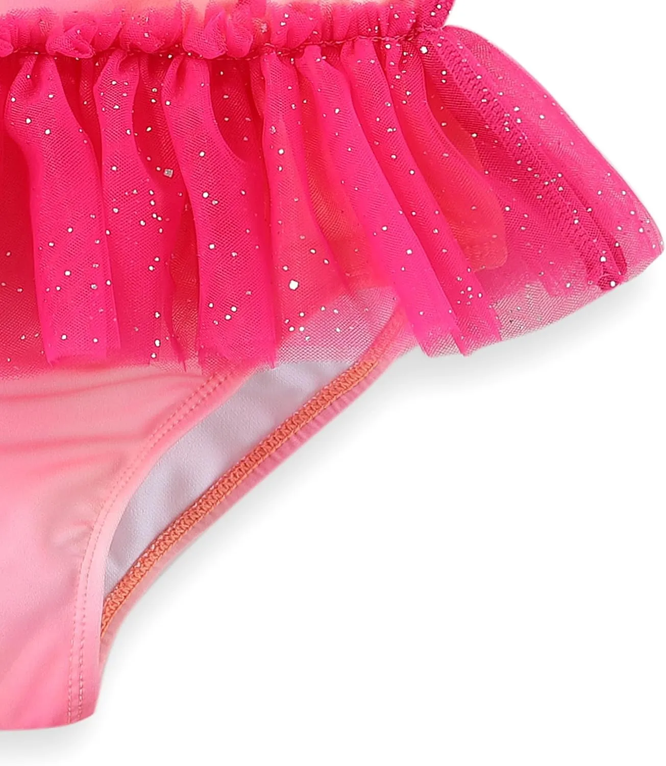 Disney Minnie Mouse Girls UPF 50  One Piece Bathing Suit for Toddler and Big Kids