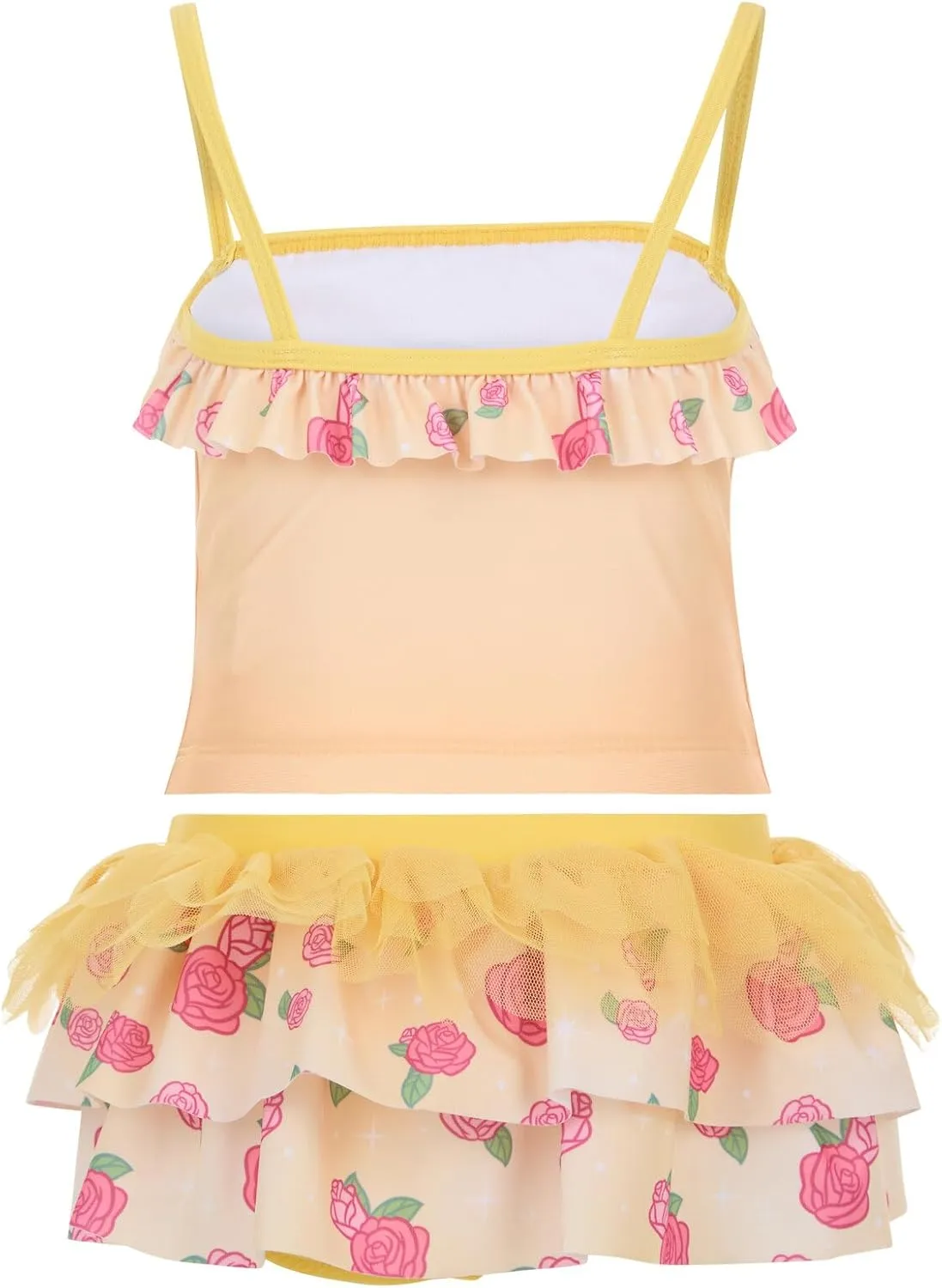 Disney Princess Girls UPF 50  Tankini Top and Swim Skirt Swimsuit Set Toddler to Big Kid Sizes (2T - 10-12)