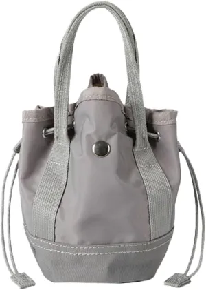 Drawstring Bucket Bag Women 2025 Spring Trendy Nylon Crossbody Bags Mini Purse Satchel Handbags Removeable Strap