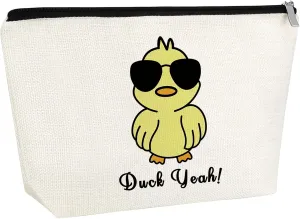 Duck Lover Gift Yellow Duck Makeup Bag Duck Owner Gifts Cosmetic Bag Ducks Mom Gift Animal Lover Gift Travel Bag With Zipper Cute Duck Home Decor Mothers Day Christmas Birthday Gift For Her