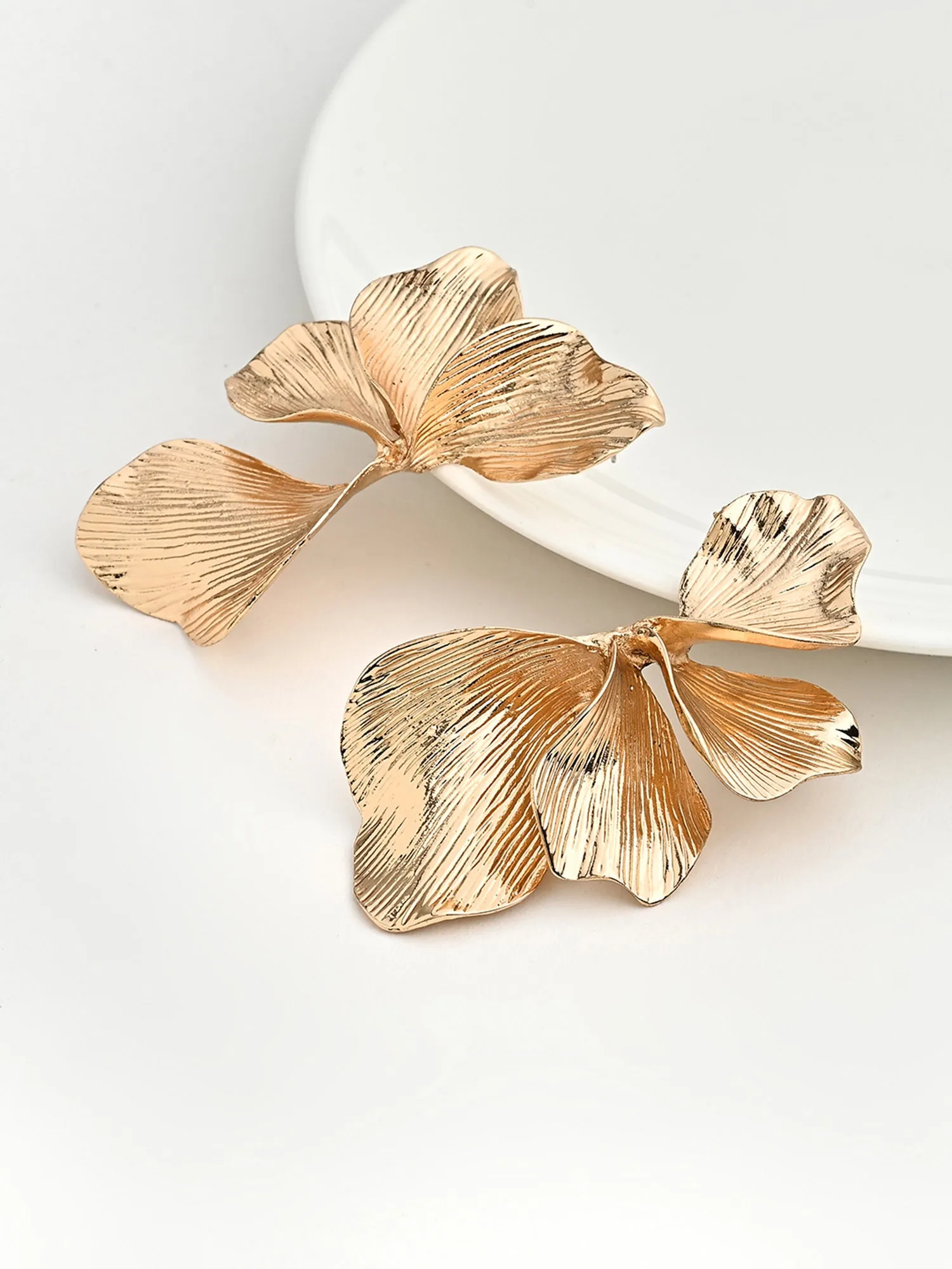 Elegant Half-Bloom Statement Earrings