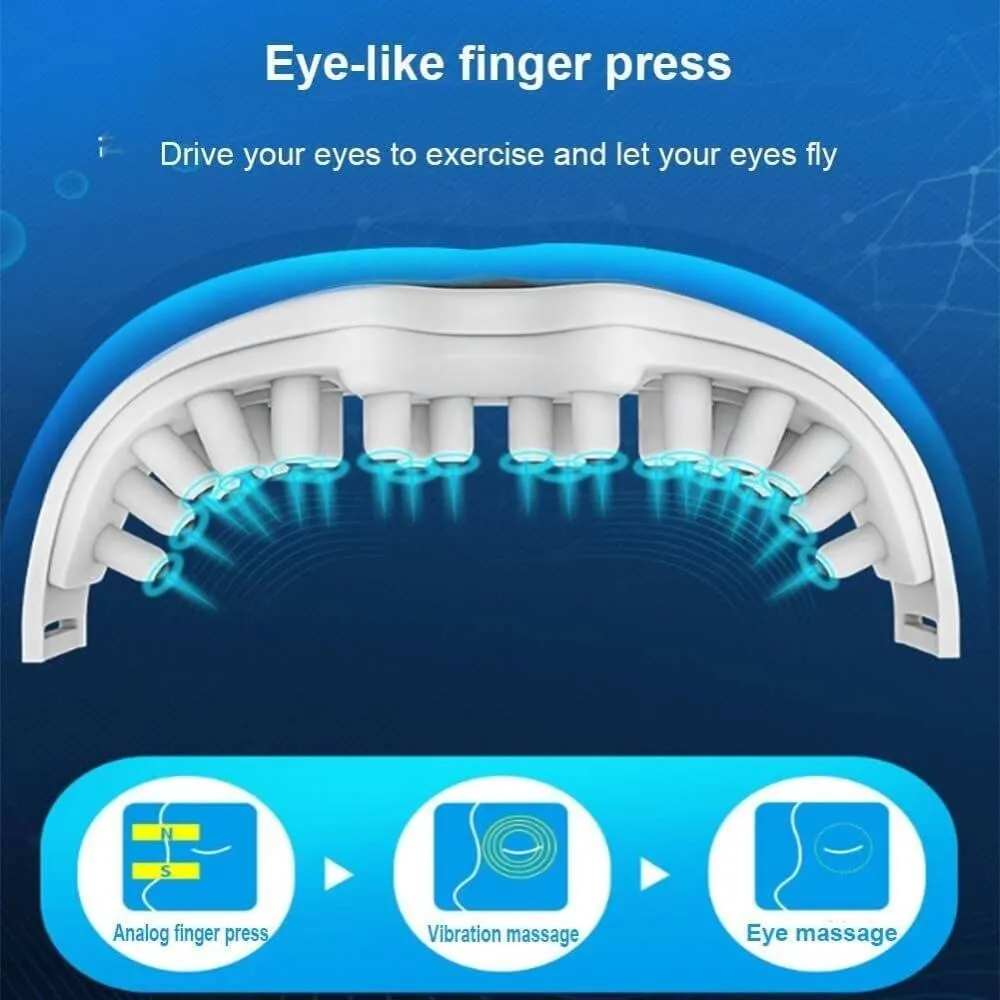 Eye Massager with Vibration for Relax and Reduce Eye Strain Dark Circles Eye Bags Dry Eye Improve Sleep