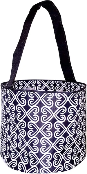 Fun Print Easter Basket Bucket Tote Bag Polyester Canvas