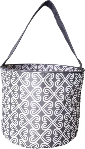 Fun Print Easter Basket Bucket Tote Bag Polyester Canvas