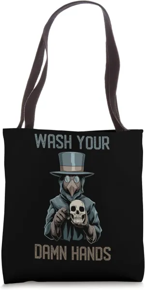 Funny Goth Plague Doctor Tote Bag