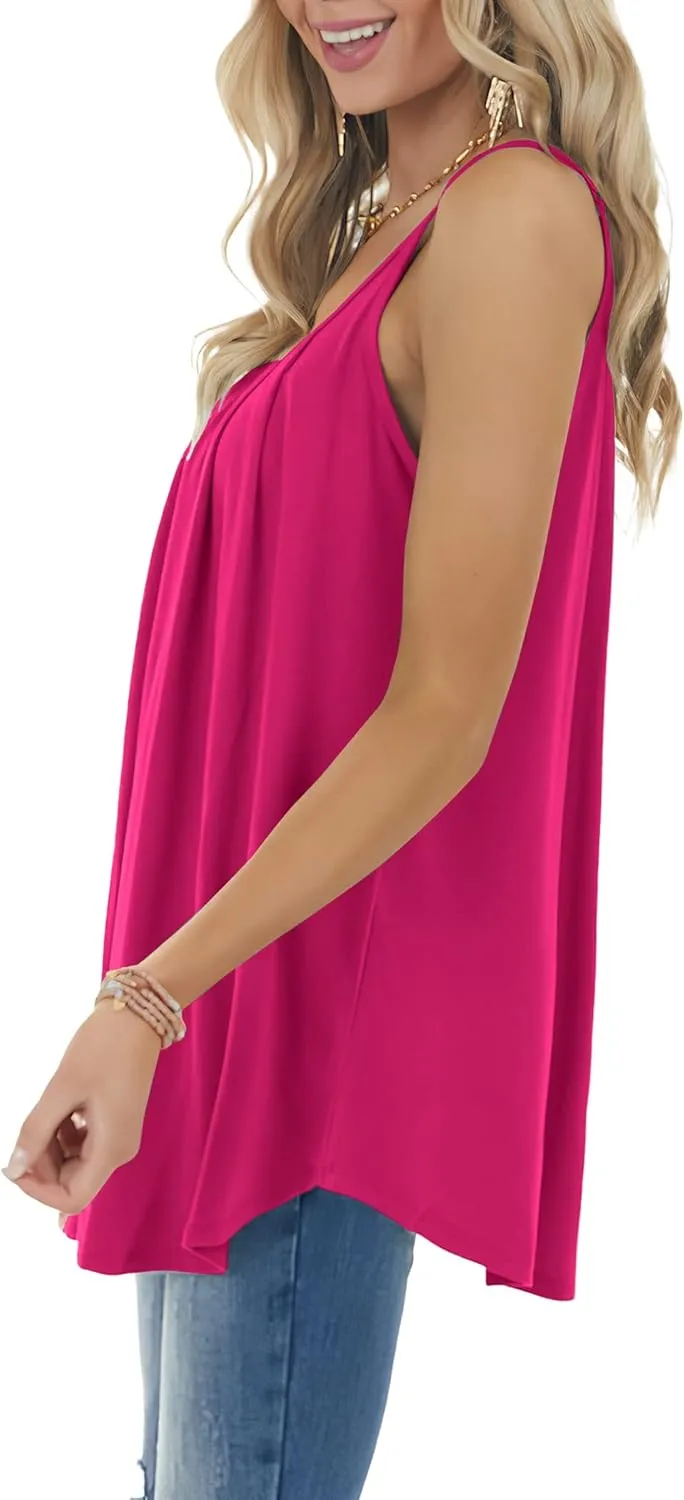 Geifa Summer Tank Tops for Women Vacation Outfits 2024 Fashion Trendy Clothes