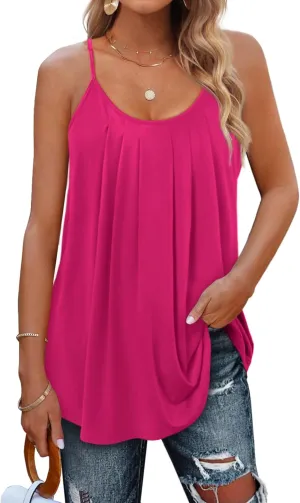 Geifa Summer Tank Tops for Women Vacation Outfits 2024 Fashion Trendy Clothes