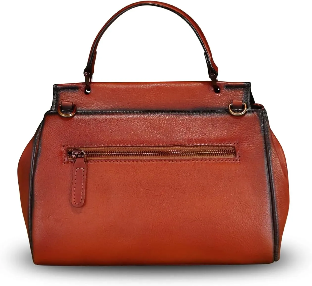 Genuine Leather Satchel for Women Crossbody Bags Handmade Vintage Top Handle Handbags Purse