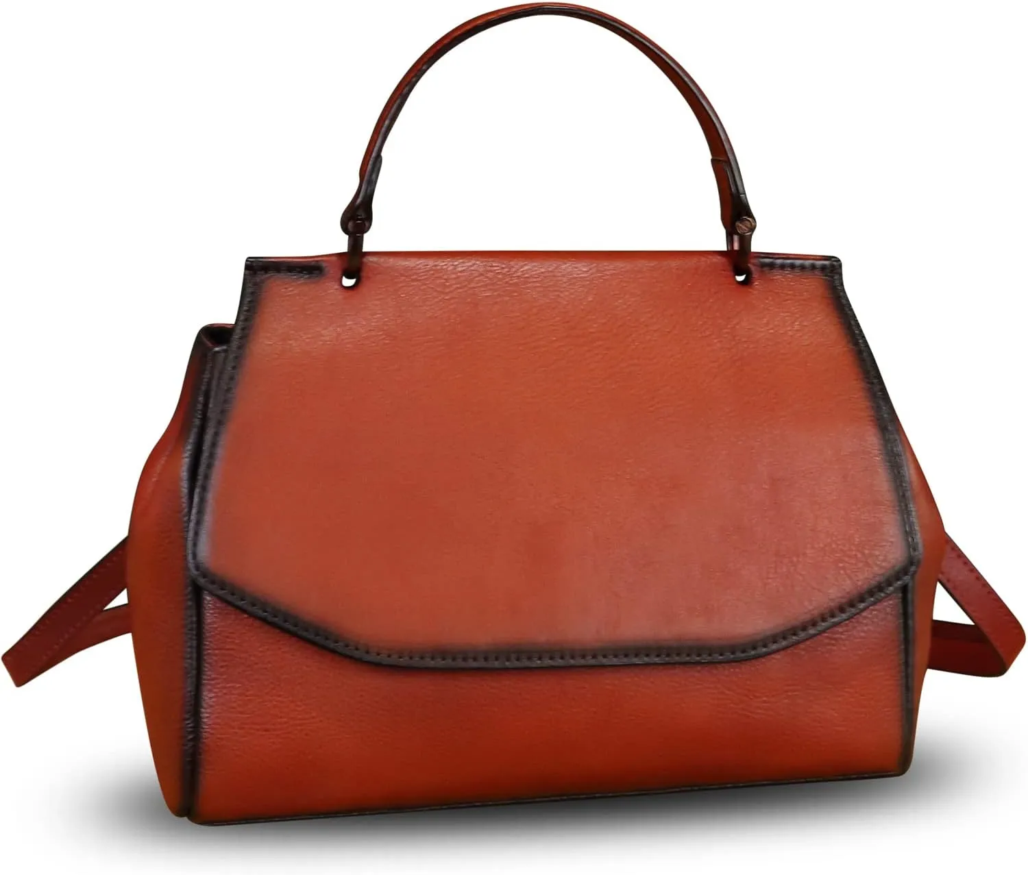 Genuine Leather Satchel for Women Crossbody Bags Handmade Vintage Top Handle Handbags Purse