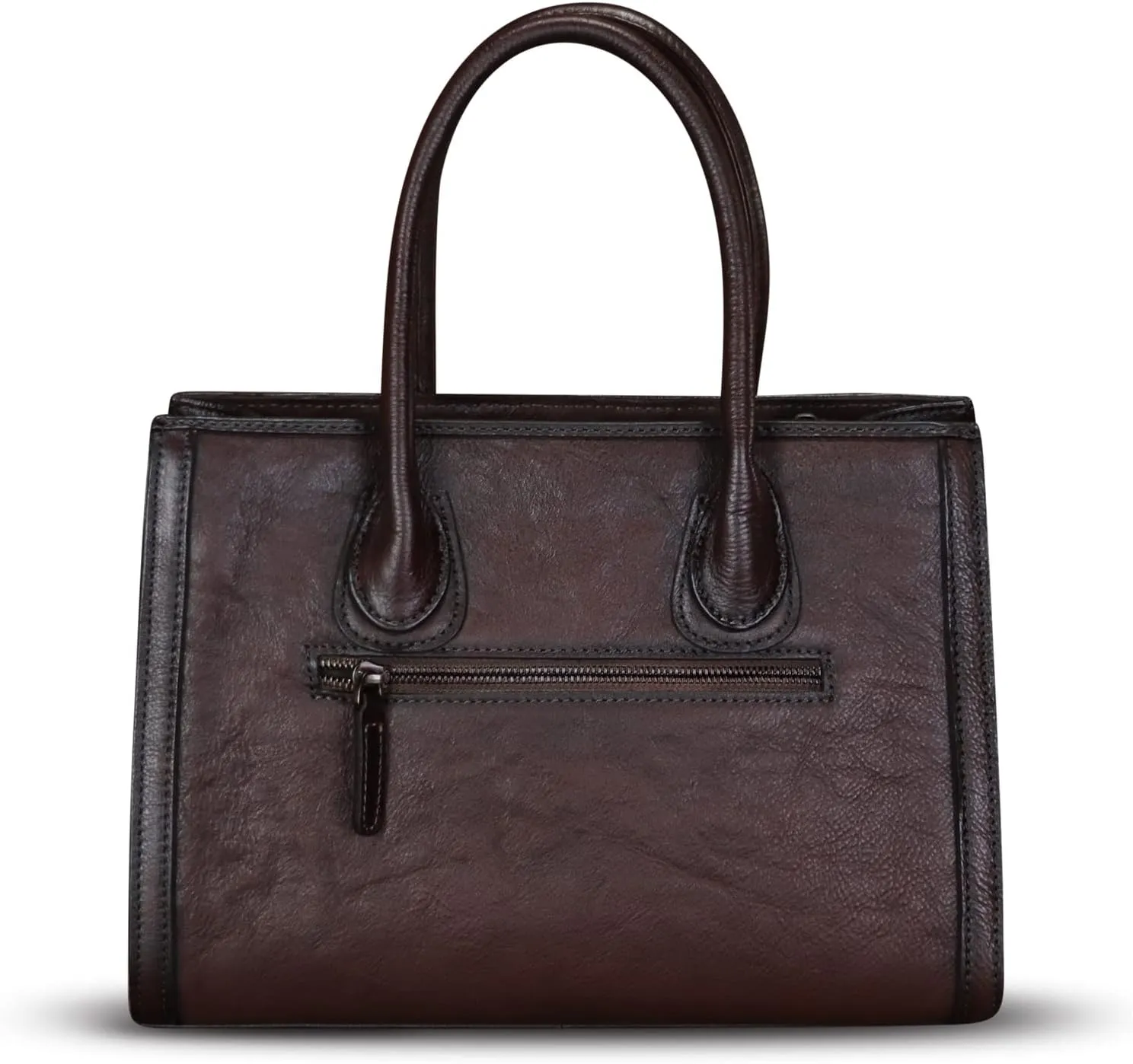 Genuine Leather Satchel for Women Embossed Handbag Top Handle Handbags Handmade Crossbody Tote Bag Purse