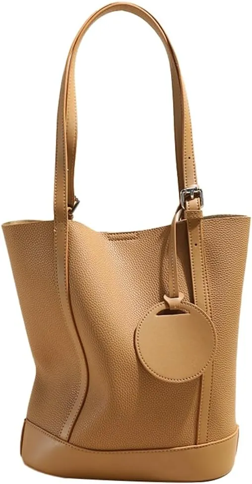 Genuine Leather Shoulder Bags for Women Trendy Large Tote Satchel Bucket Handbags Ladies Top Handle Satchel 2pcs